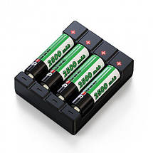 Зарядний пристрій Soshine Chocolate 4 для AA/AAA Ni-MH/Li-Ion/LFP, USB, LED-індикатор, 4ch, фото 6