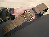 Ремінь офіцерський польовий койот ( стропа + шкіра ) 80 - 100 см, фото 7