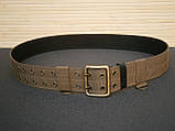 Ремінь офіцерський польовий койот ( стропа + шкіра ) 80 - 100 см, фото 5