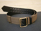 Ремінь офіцерський польовий койот ( стропа + шкіра ) 80 - 100 см, фото 6