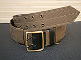 Ремінь офіцерський польовий койот ( стропа + шкіра ) 80 - 100 см, фото 10