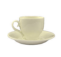 Набор кофейный Helios Extra white чашка 90 мл и блюдце 2 предмета (A7070)