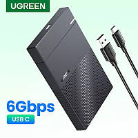 Внешний корпус для жесткого диска 2.5" SATA III Ugreen CM471 Type-C to USB 3.0 HDD карман SDD 6Tb (30727)