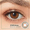 Цветные линзы для глаз карие Honey+ контейнер для хранения в подарок