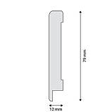 Плінтус МДФ ПП1280 розміри 2800x79x12. Плінтус підлоговий з МДФ, фото 3