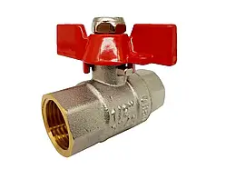 Кран кульовий латунний 1" вв, рукоятка метелик, ТМ "ORSO"