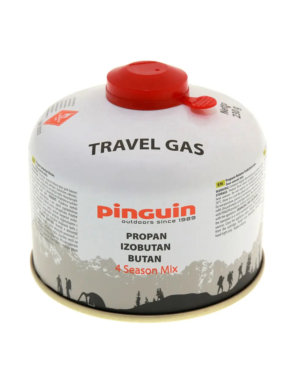 Газовий балон Pinguin різьбовий 230g
