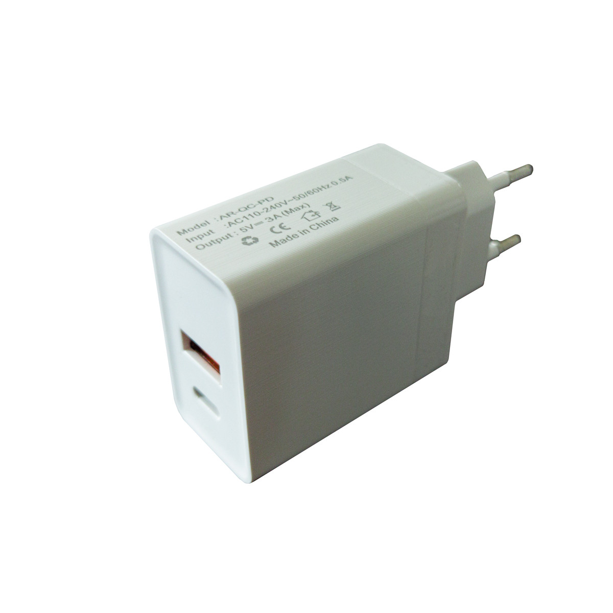 Зарядний пристрій для телефона 220 V USB/TYPE-C Білий адаптер для заряджання блок живлення для телефона (ST)