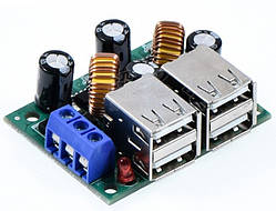 Модуль зарядки  4* USB 5В/5A від 12-36В