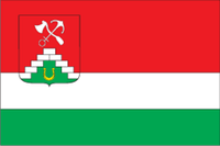 Флаг Амвросиевки Флажная сетка, 1,35х0,9 м, Карман под древко