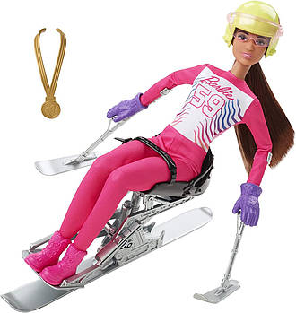 Лялька Барбі Паралімпійська лижниця Зимові види спорту Barbie Winter Sports para Alpine Skier