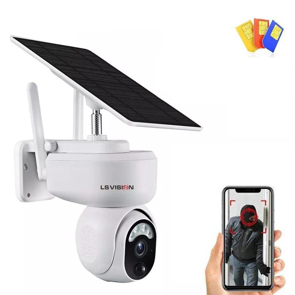 Багатоцільова зовнішня поворотна 4G IP-камера 4MP із сонячною панеллю LS Vision LS-4GS10-4M. UBox, фото 1