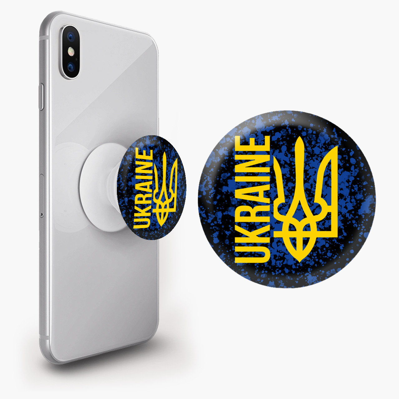 Тримач для смартфона попсокет (Popsockets)  Україна Білий
