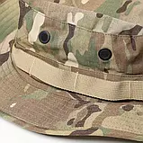 Boonie multicam бойова панама ЗСУ тактична армійська з широкими полями, камуфляжний військовий капелюх, фото 2