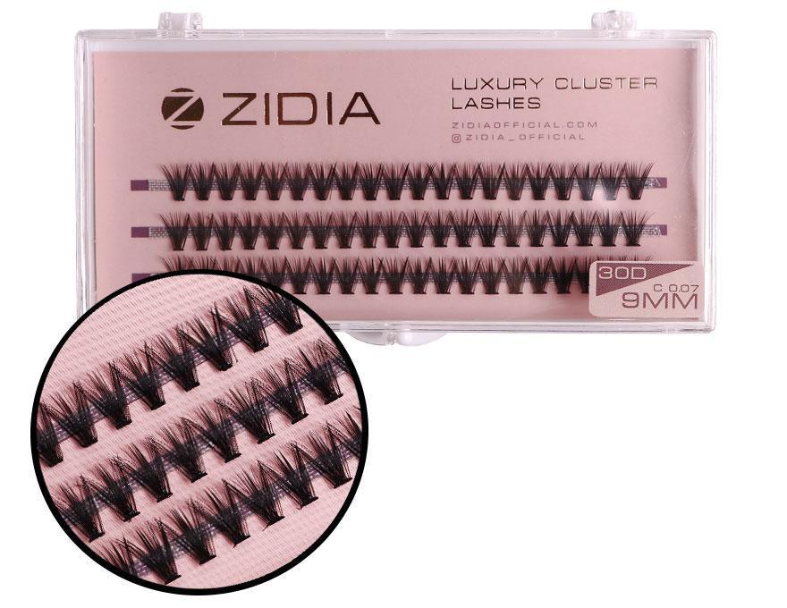 Zidia Cluster lashes 30D C 0.07 (3 стрічки, розмір 9 mm)
