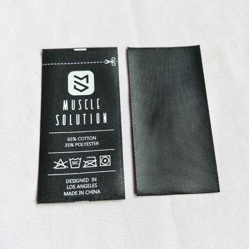 Бирки сатиновые для одежды и белья, чёрные 15х70 мм - фото 2 - id-p1653467138