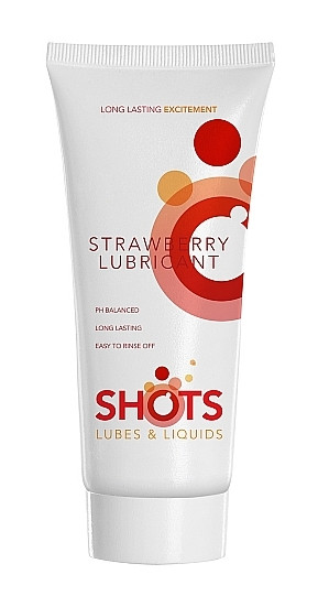 Вагінальний ароматизований лубрикант Shots Strawberry Lubricant, 100 мл, фото 1