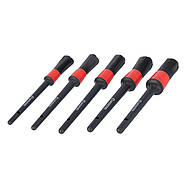 Набір пензлів 5 шт. для дітейлінгу, хімчистки INTERTOOL AT-0100, фото 3