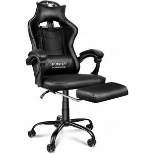 Крісло геймерське FunFit Game On RX4 чорне, фото 1