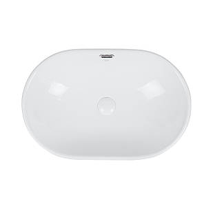 Раковина Qtap Leo 590x400x170 White з донним клапаном QT11114028W білий