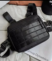 Сумка-жилет разгрузочная нагрудная, тактическая черная сумка для военных, охотников и рыбаков, SP2