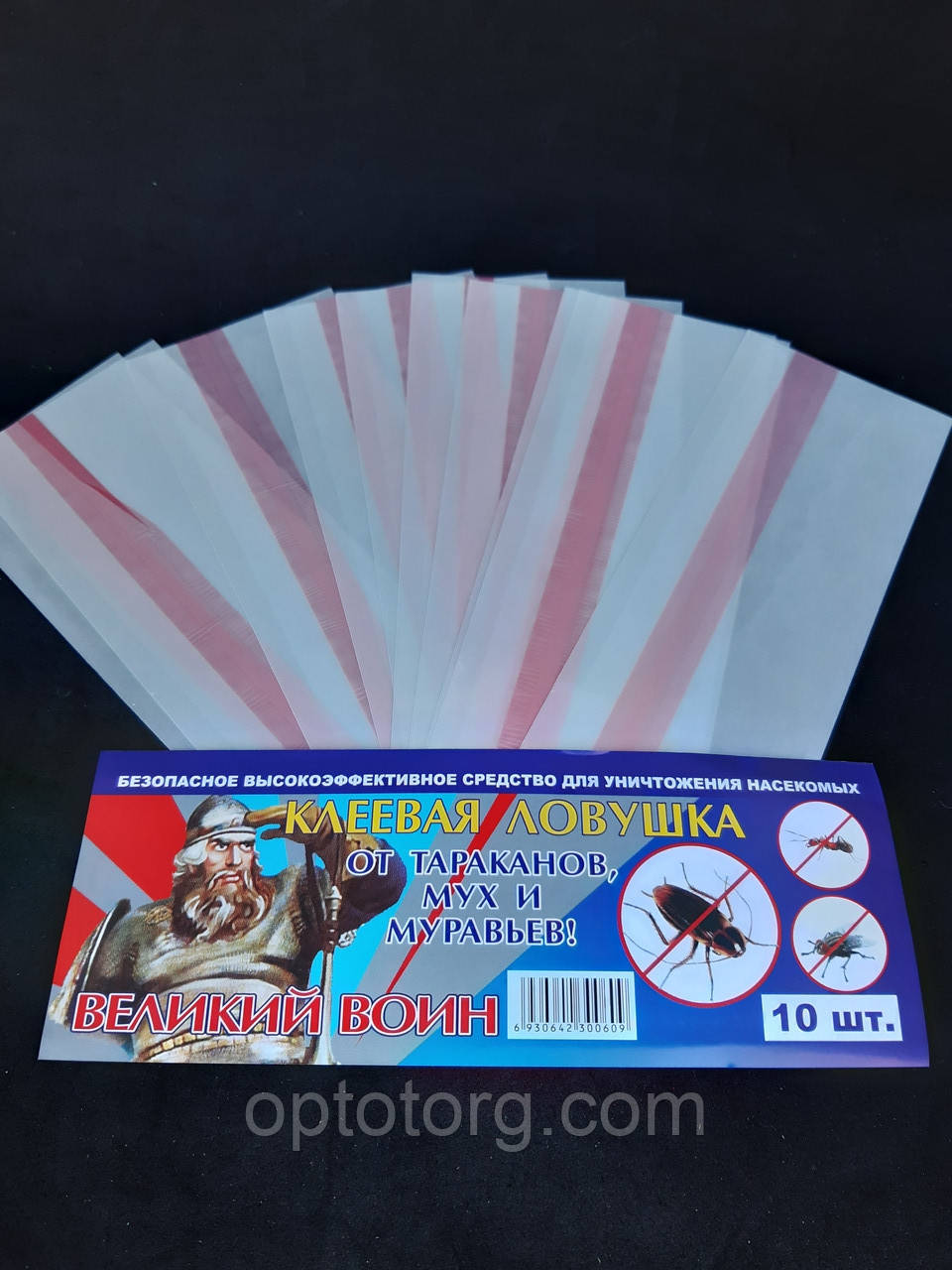 Пастки/липучки від тарганів, мурах Великий воїн 10 шт./пач.