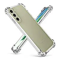 Противоударный прозрачный силиконовый чехол на Samsung Galaxy S21 FE