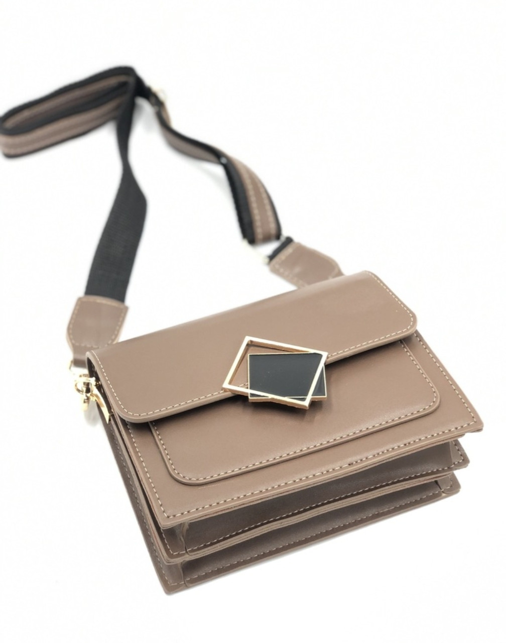 Стильна маленька сумочка клатч жіноча коричнева