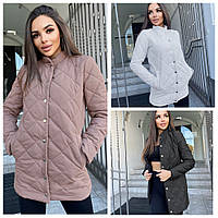 Жіноча демісезонна стьобана куртка. Розмір: 42-44, 46-48, 50-52. Колір: мокко, чорний, білий.