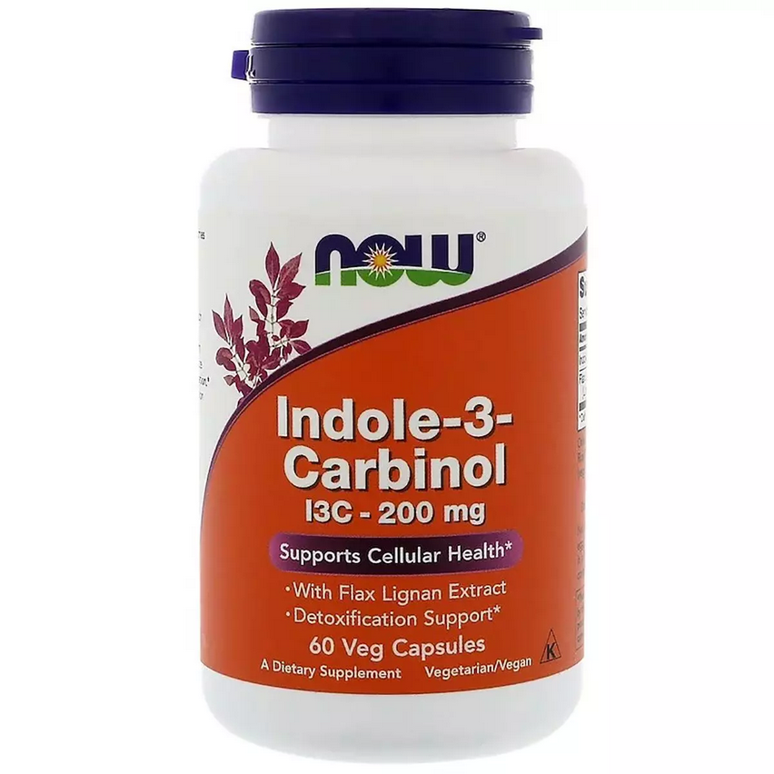 Индол-3-карбинол 200 мг 60 капсул / Indole-3-carbinol Now Foods