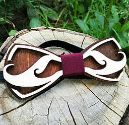 Дерев’яна краватка метелика Вусики ручної роботи, серія Fantasy