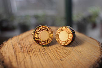 Дерев’яні запонки No 3 ручної роботи