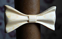 Дерев'яна краватка метелик 3D Альбінос 3 ручної роботи, серія Зирикот