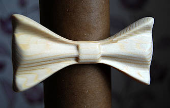 Дерев’яна краватка метелика 3D Альбінос - 3 ручної роботи, серія Зрікот