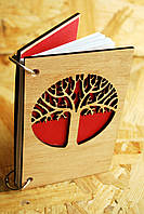 Дерев'яний блокнот "Дерево" ручної роботи формат А6