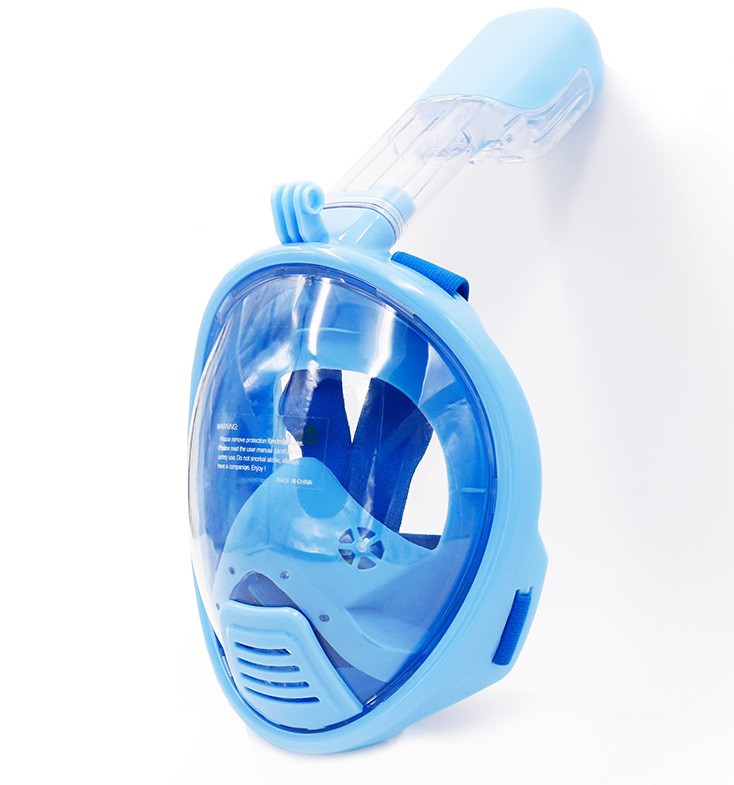 Дитяча маска дляноркелінгу TheNice K-1 EasyBreath-III на все обличчя для дайвінга XS Голубий