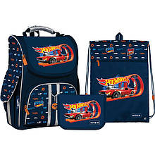 Набір рюкзак Kite + пенал + сумка для взуття SET_HW22-501S Hot Wheels