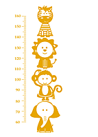 Виниловая интерьерная наклейка декор на стену и обои Ростомер «Веселый зоопарк» с оракала