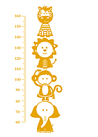 Вінілова інтер'єрна наклейка декор на стіну та шпалери Ростомір «Веселий зоопарк» з оракалу
