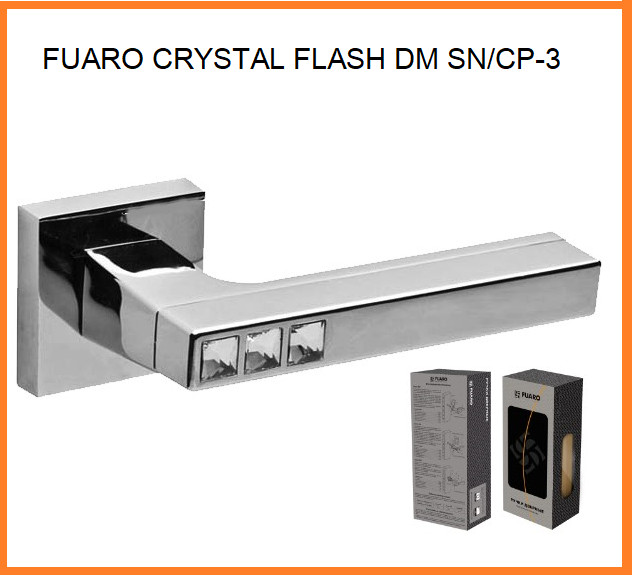 FUARO Ручка роздільна CRYSTAL FLASH DM SN/CP-3 матовий нікель/хром