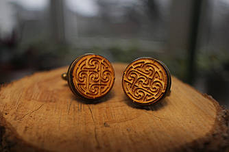 Дерев’яні запонки No1 ручної роботи