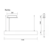 Лінійний Деревяний LED світильник Vela Ramita S 30Вт Яснем 1040м, фото 8
