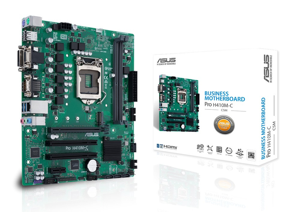 Материнська плата Asus Pro H410M-C/CSM s1200 COM