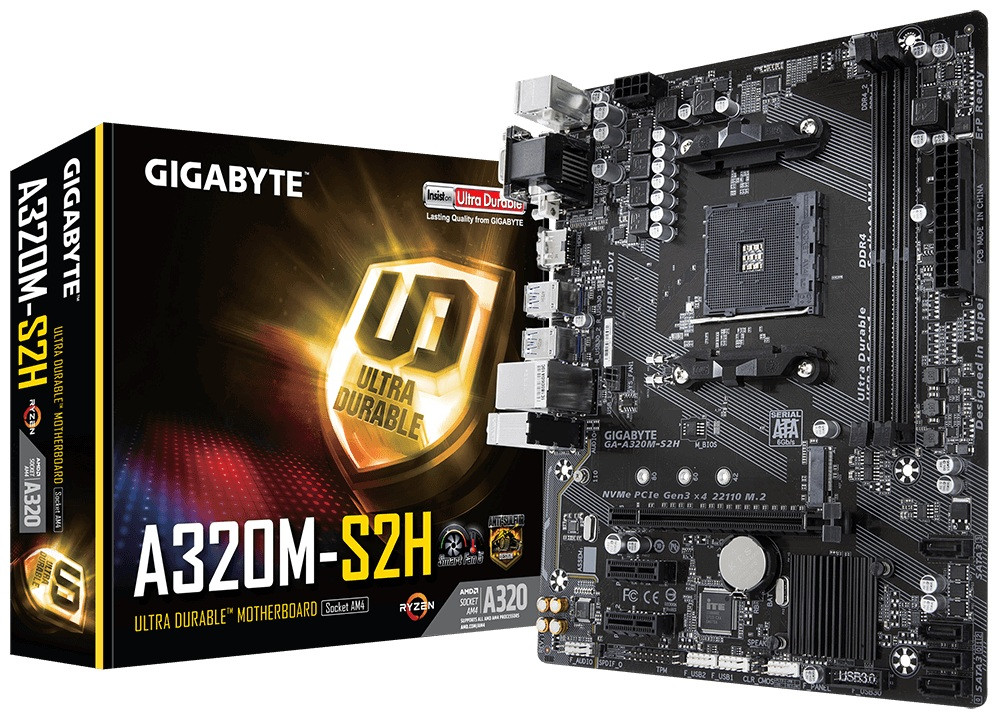 Материнська плата Gigabyte GA-A320M-S2H