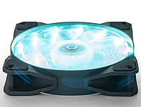 Вентилятор для корпусів Frime Iris LED Fan 15LED Azure (FLF-HB120A15), фото 3
