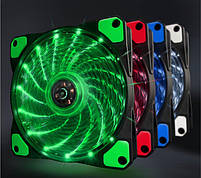 Вентилятор для корпусів Frime Iris LED Fan 15LED Green (FLF-HB120G15), фото 3