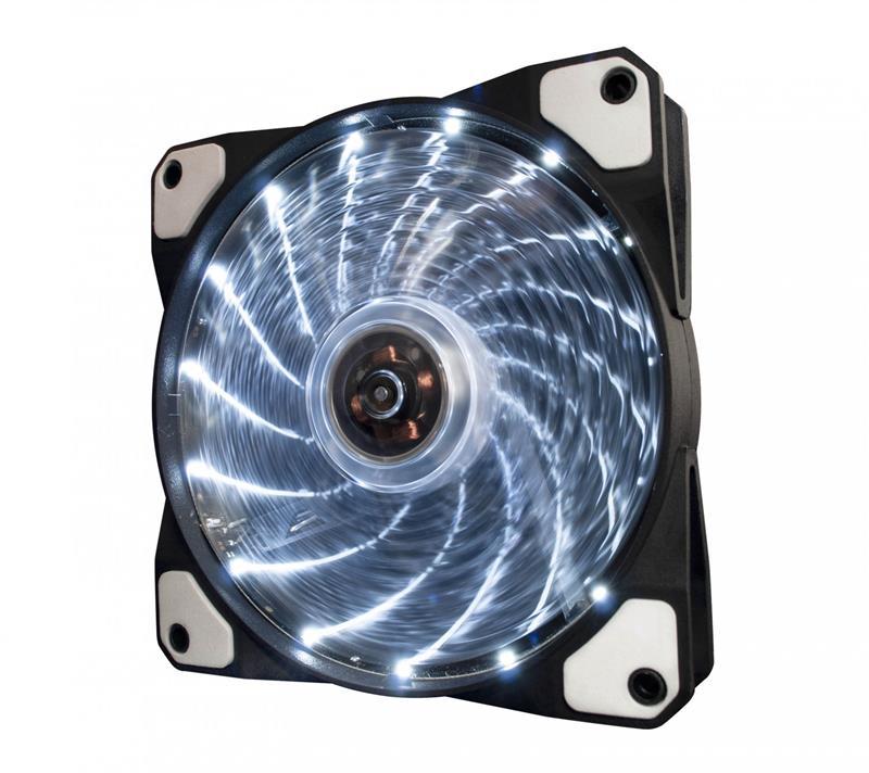 Вентилятор для корпусів Frime Iris LED Fan 15LED White (FLF-HB120W15), фото 1