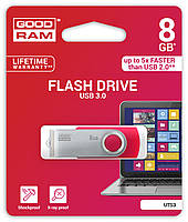 USB флеш накопичувач 8GB GOODRAM Twister Red USB3.0 (UTS3-0080R0R11), фото 3