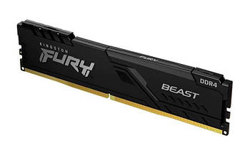 Модуль пам`яті 8GB DDR IV PC4-25600 (3200Hz) Kingston HyperX FURY Beast Black (KF432C16BB/8)
