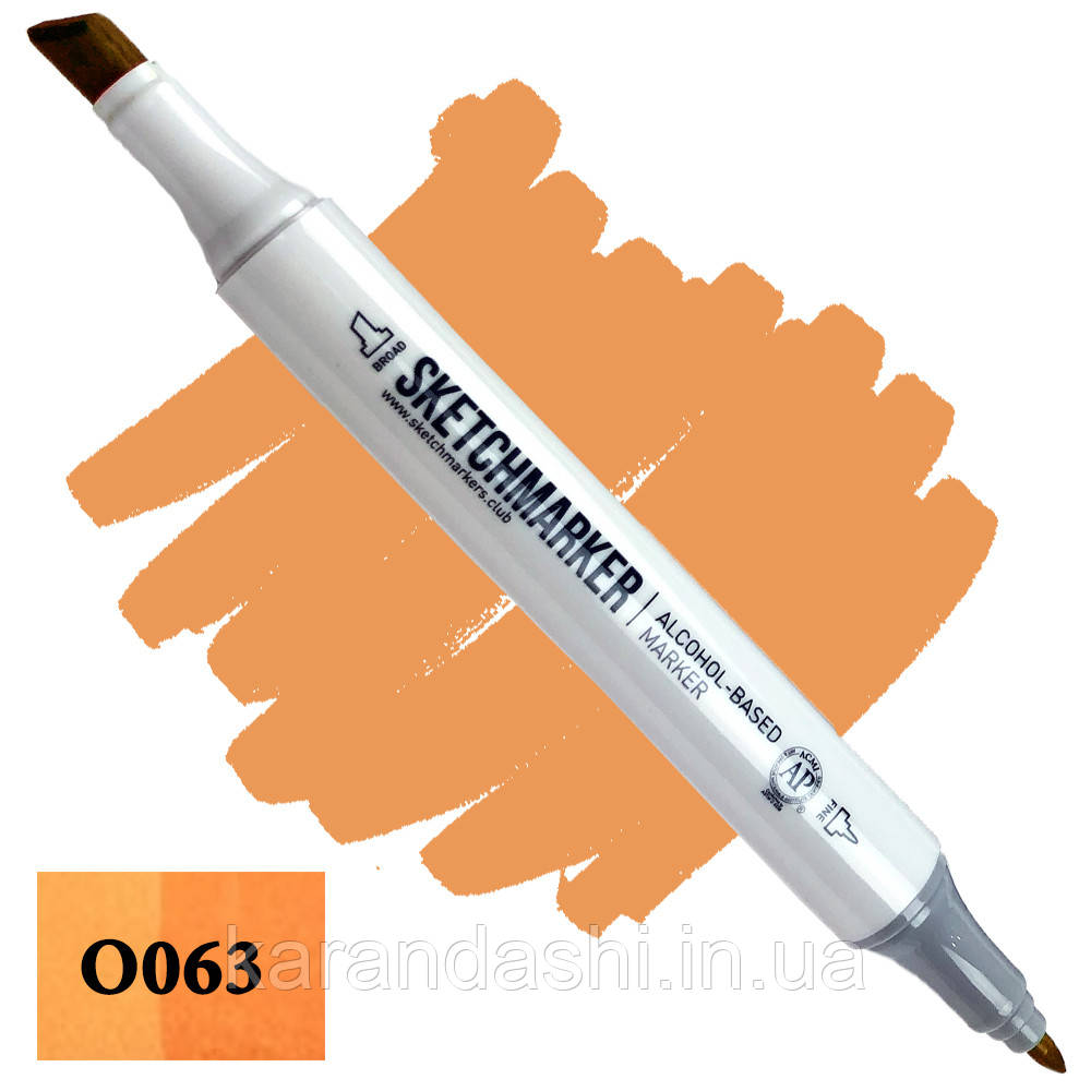 Маркер SKETCHMARKER Тонкий-Скошений наконечник O063 Apricot Абрикос